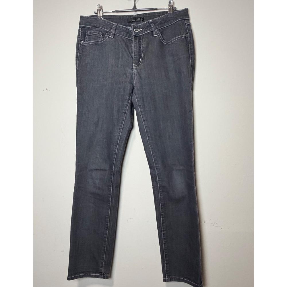 Prana Kara Jeans Charcoal Gray Stretch Denim Slim Fit Pants Women 8/29 Short